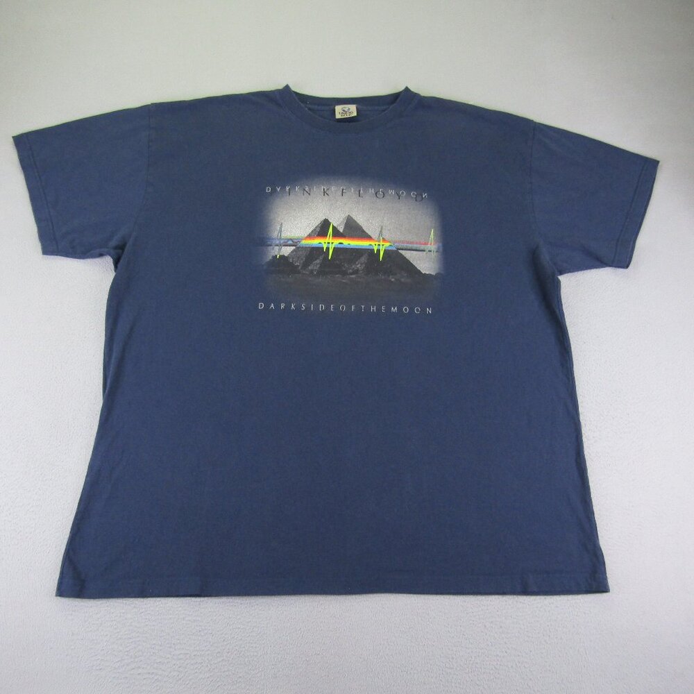 Vintage Pink Floyd Shirt Mens 4XL Blue Liquid Blue Dark Side Of The Moon Y2K Tee